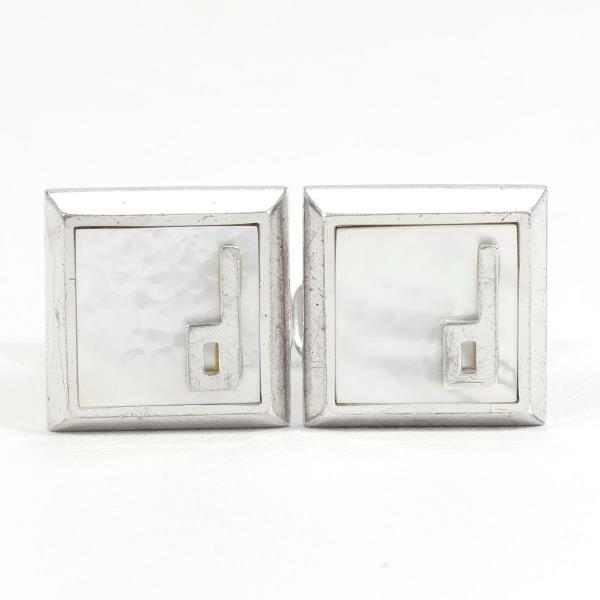 Dunhill Silver Shell Cufflinks in Excellent Condition