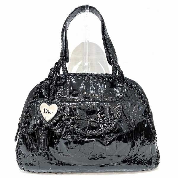 Dior Crocodile Pattern Bag with Heart Charm in Good Condition