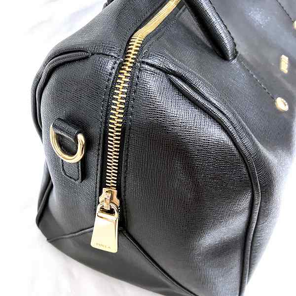 Furla Leather Mini Boston Handbag in Good Condition