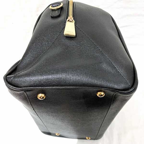 Furla Leather Mini Boston Handbag in Good Condition