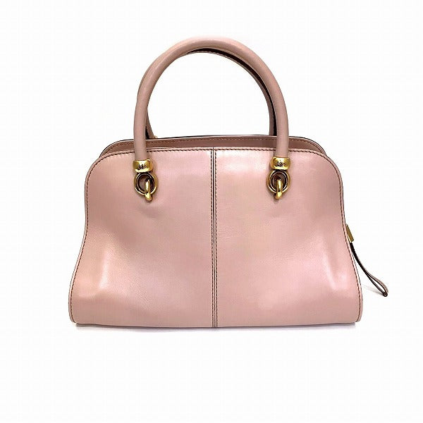 Tod's Sella 2WAY Pink Leather Handbag in Good Condition