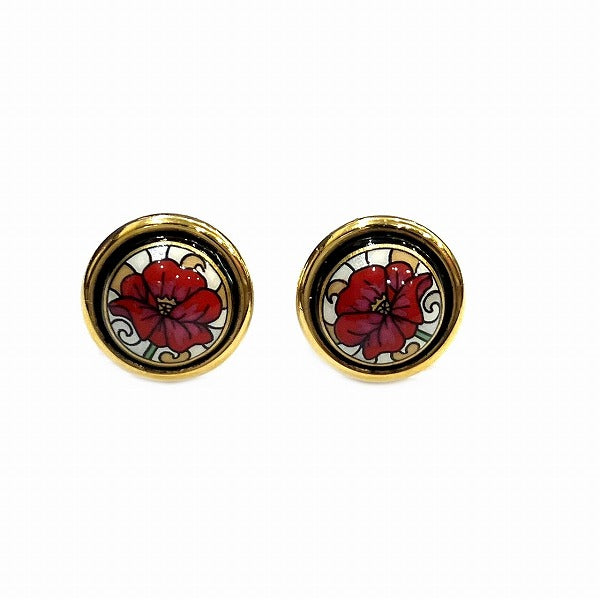 Flywheel Flower Earrings Enamel GP