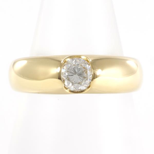 K18 Yellow Gold Diamond Ring 0.40 SI2 in Excellent Condition