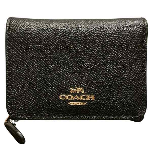 Coach Leather Compact Mini Wallet Bifold F37968 in Good Condition