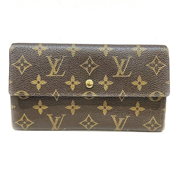 Louis Vuitton Monogram Portefeuille International Wallet M61217 in Fair Condition