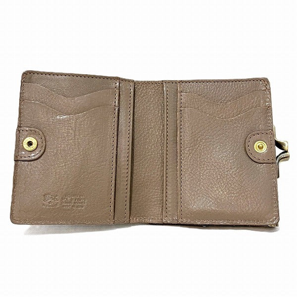 IL BISONTE Leather Bifold Wallet for Women in Good Condition