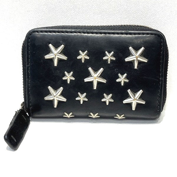 Jimmy Choo Star Studs Leather Coin Case in Good Condition