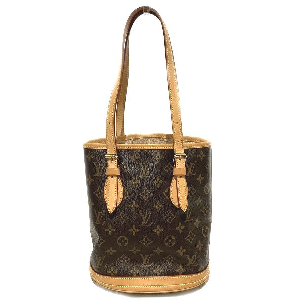 Louis Vuitton Monogram Petit Bucket PM Tote Bag M42238 in Good Condition