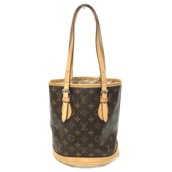 Louis Vuitton Monogram Petit Bucket PM Tote Bag M42238 in Good Condition