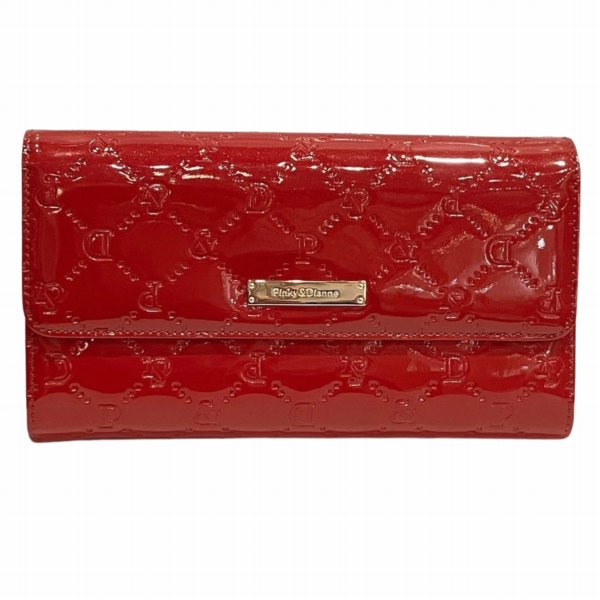 Pinky & Dianne Enamel Logo Long Wallet