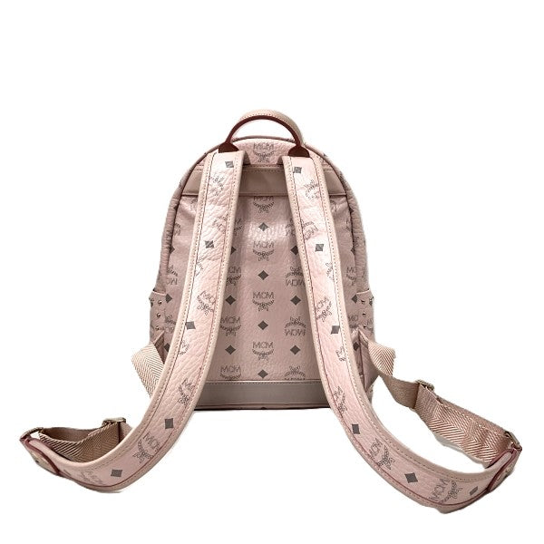 MCM Stark Studs Leather Backpack Powder Pink in Good Condition