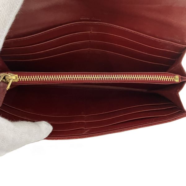 Miu Miu Red Leather Bifold Wallet in Good Condition