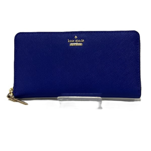 Kate Spade Blue Leather Zip-Around Long Wallet in Great Condition