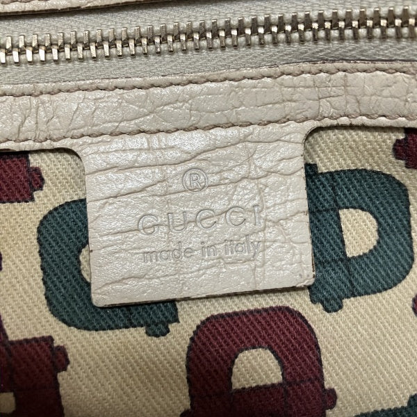 Gucci GG Canvas Leather Tote Bag with Charm 137396 in Good Condition