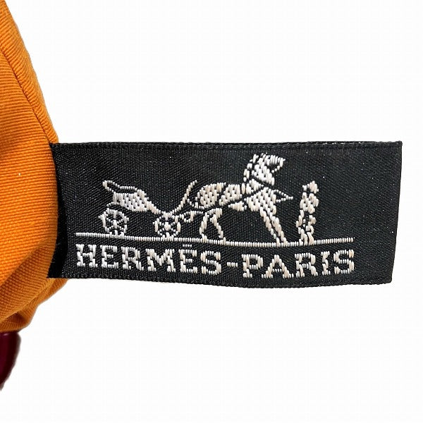 Hermes Canvas Leather Cosmetic Pouch 20