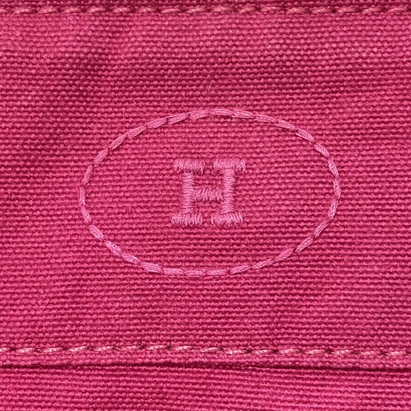 Hermes Canvas Leather Cosmetic Pouch 20