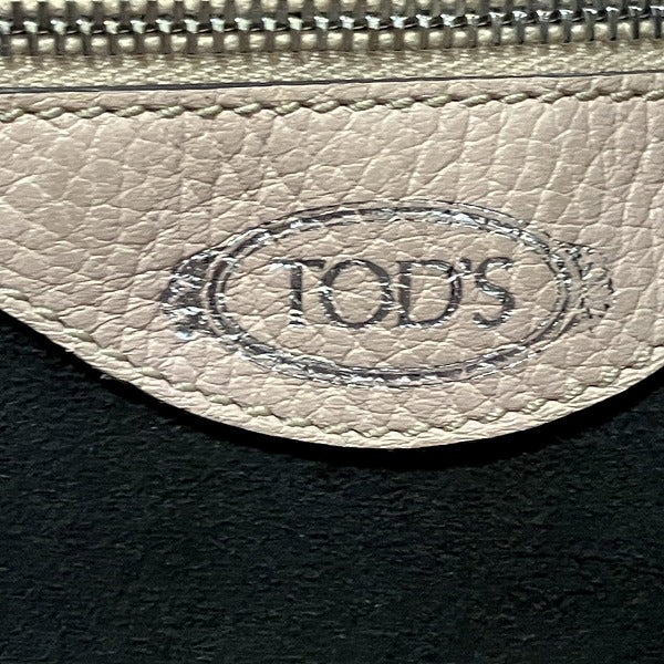 Tod's Gypsy Pink Black Leather Tote Bag