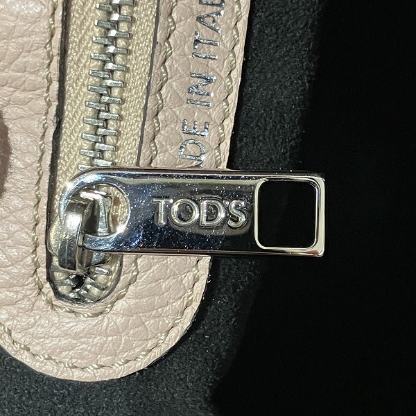 Tod's Gypsy Pink Black Leather Tote Bag