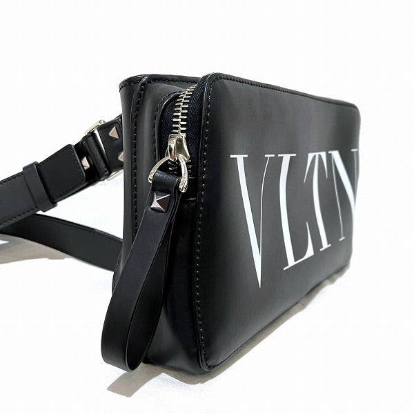 Valentino Black Leather Waist Bag