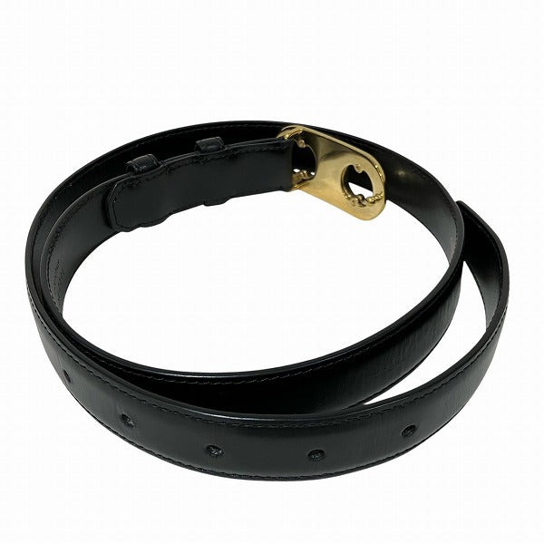 Celine Triomphe Leather Belt Black