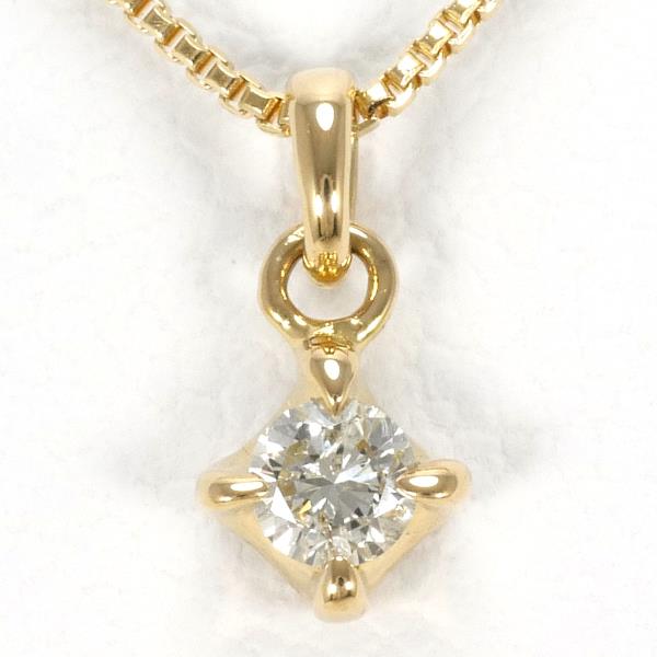 K18 Yellow Gold Diamond Necklace 0.05ct in Excellent Condition