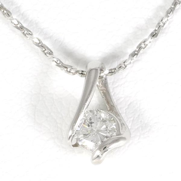 PT900 Platinum PT850 Necklace with 0.2ct Diamond in Excellent Condition