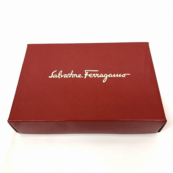 Salvatore Ferragamo Vara Ribbon Leather Pouch 223057 in Good Condition