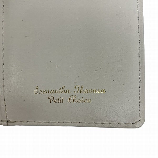 Samantha Thavasa Black White Trifold Wallet in Good Condition