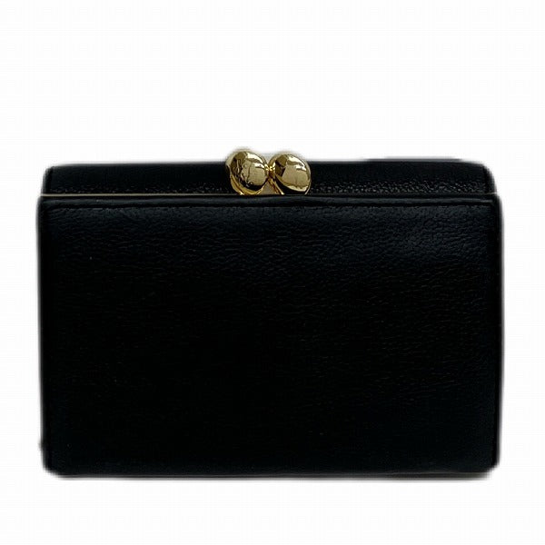 Samantha Thavasa Black White Trifold Wallet in Good Condition