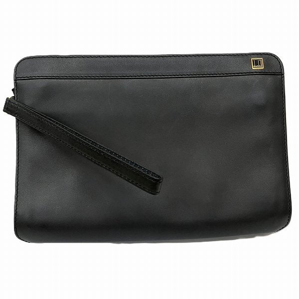 Dunhill Black Leather Clutch Bag