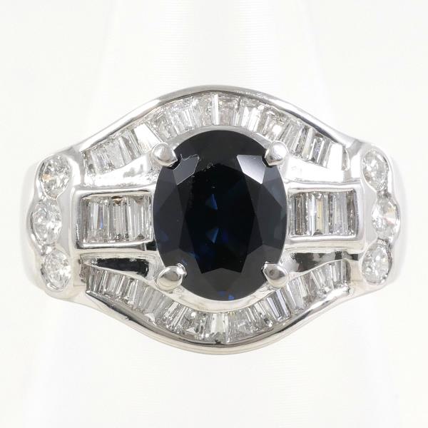 PT900 Platinum Sapphire Ring 12.5 in Pristine Condition