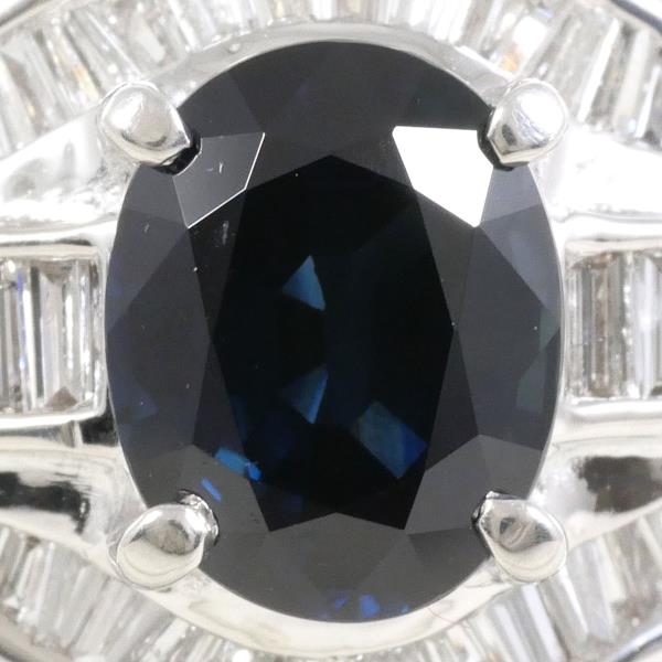 PT900 Platinum Sapphire Ring 12.5 in Pristine Condition