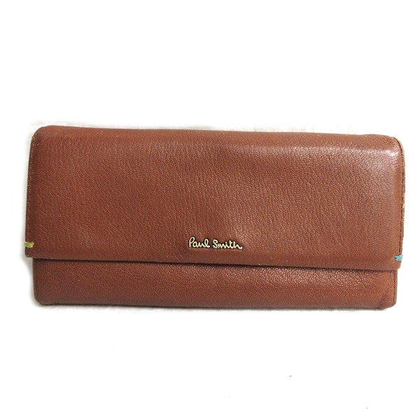 Paul Smith Leather Long Wallet PWU426 in Fair Condition