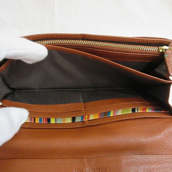 Paul Smith Leather Long Wallet PWU426 in Fair Condition