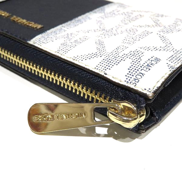 Michael Kors Leather MK Signature Long Wallet 35S8GIJE3B in Good Condition