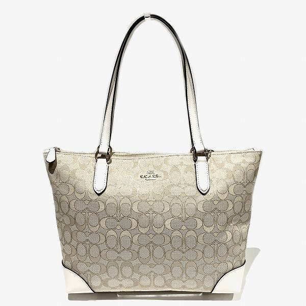 Coach Canvas Leather Tote Bag CG977