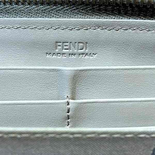 Fendi Leather Plexiglass Studs Long Wallet