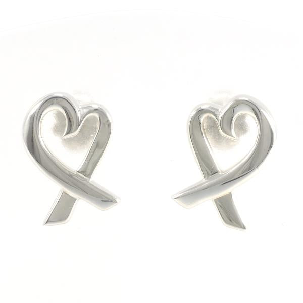 Tiffany & Co Loving Heart Silver Earrings in Excellent Condition