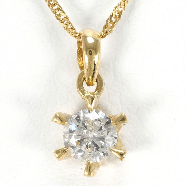 K18 Yellow Gold Diamond Necklace 0.28ct in Excellent Condition