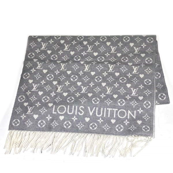 Louis Vuitton Cashmere 100% K18 YG Echarpe Game On Scarf M77641 in Great Condition