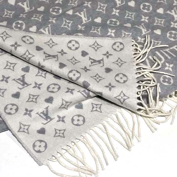 Louis Vuitton Cashmere 100% K18 YG Echarpe Game On Scarf M77641 in Great Condition