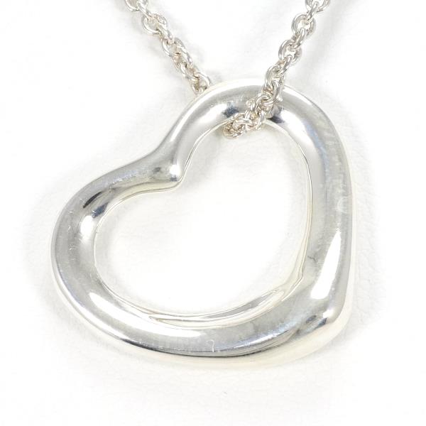 Tiffany & Co Open Heart Silver Necklace in Pristine Condition