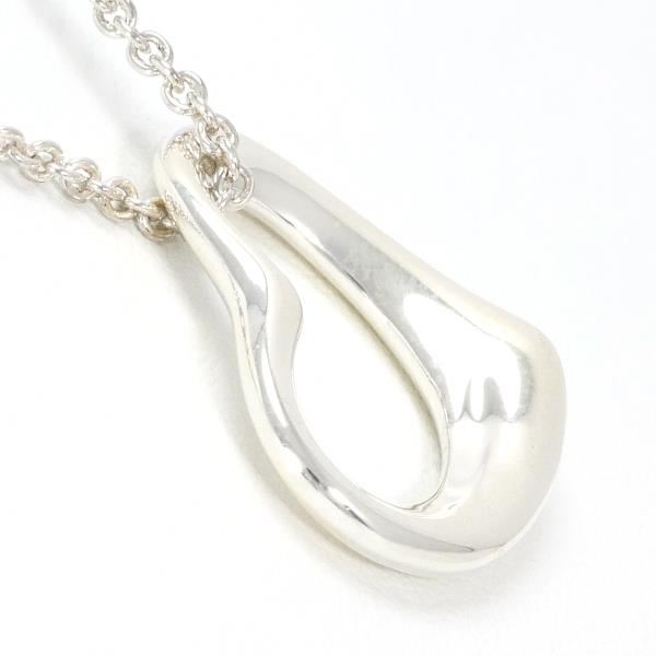 Tiffany & Co Open Heart Silver Necklace in Pristine Condition