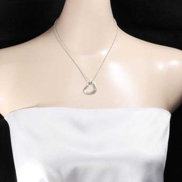 Tiffany & Co Open Heart Silver Necklace in Pristine Condition