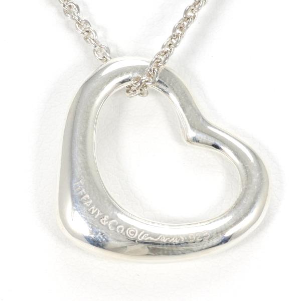 Tiffany & Co Open Heart Silver Necklace in Pristine Condition