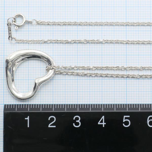 Tiffany & Co Open Heart Silver Necklace in Pristine Condition