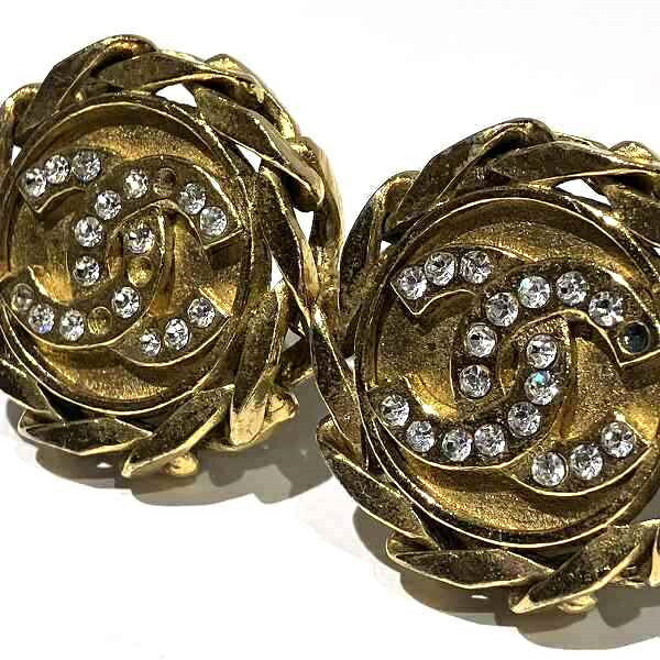 Chanel Coco Mark Rhinestone Earrings