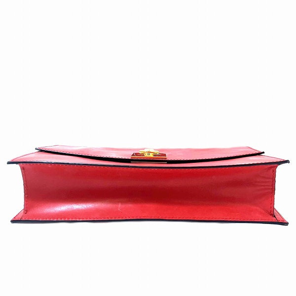 Celine F09 Red Leather Shoulder Bag