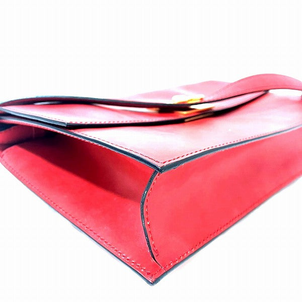 Celine F09 Red Leather Shoulder Bag