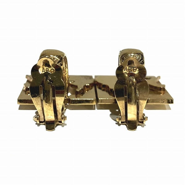 Celine Gold Carriage Clip-On Earrings in Good Condition